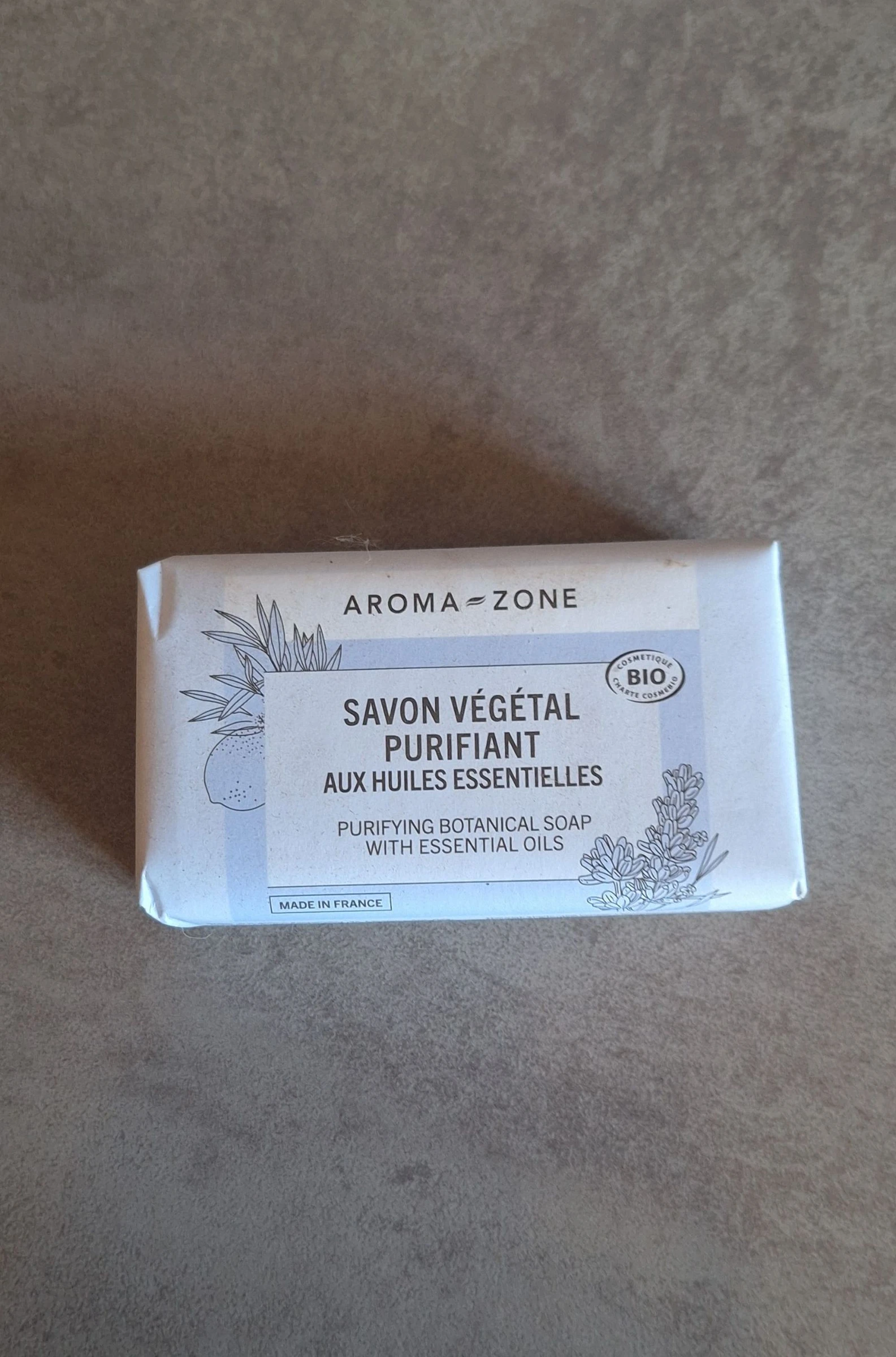 Savon végétal purifiant aux huiles essentielles Aroma-Zone 🩵
